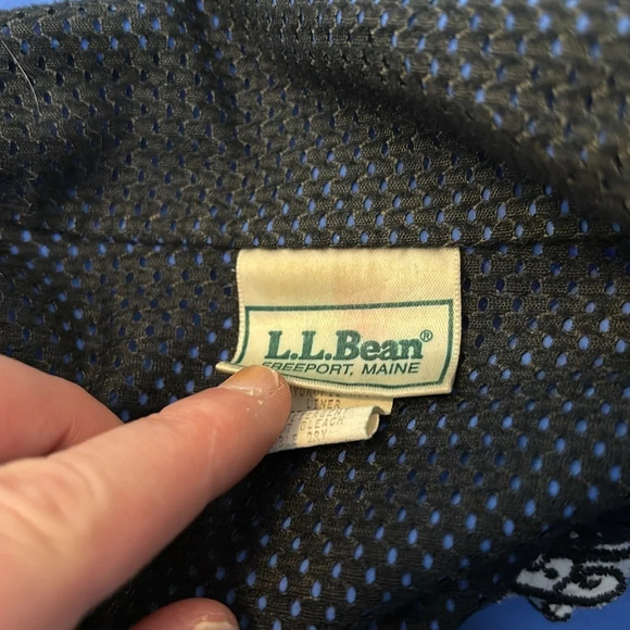 L.L. Bean women’s vintage blue full zip utility hiking vest size large - Picture 9 of 10